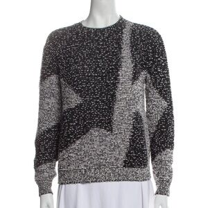 Theory Black and Gray Patterned Sweater